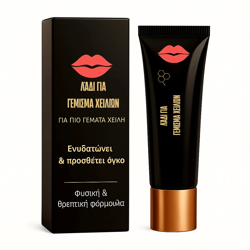 Λάδι για γέμισμα χειλιών σε μαύρη συσκευασία, ενυδατώνει και προσφέρει όγκο στα χείλη.